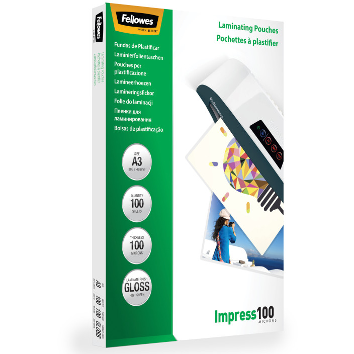 Folia do laminacji FELLOWES 100mic. A3 100ark. (2)