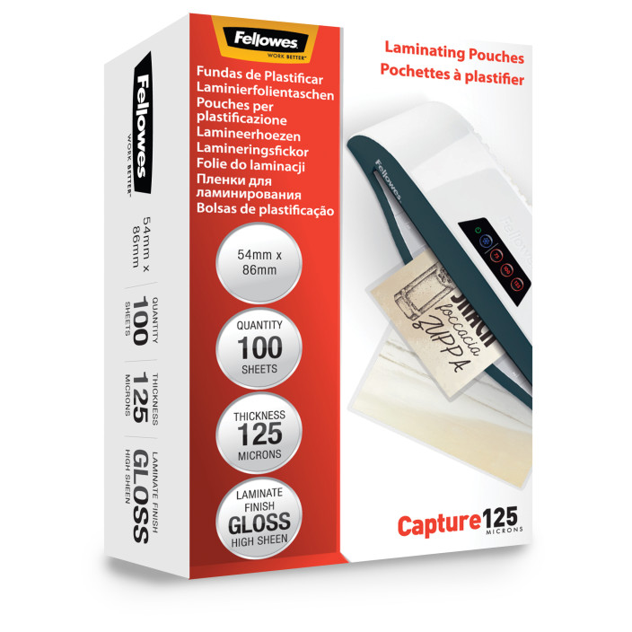 Folia do laminacji FELLOWES 125mic. 54x86 100ark. (2)