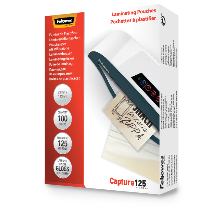 Folia do laminacji FELLOWES 125mic. 83x113 100ark. (4)