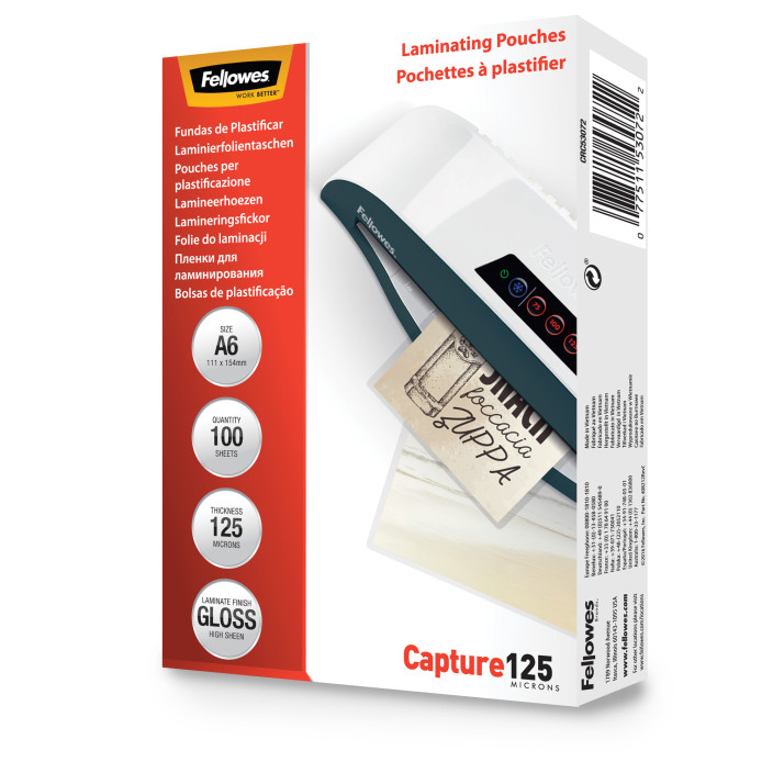 Folia do laminacji FELLOWES 125mic. A6 100ark. (4)