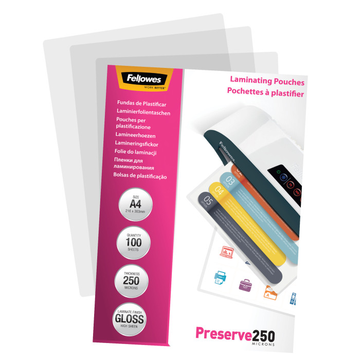 Folia do laminowania FELLOWES A4 250mic. 100ark.