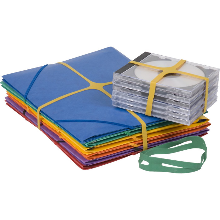 Gumki recepturki Q-CONNECT krzyżowe średnica 100mm 100g mix kolorów (4)