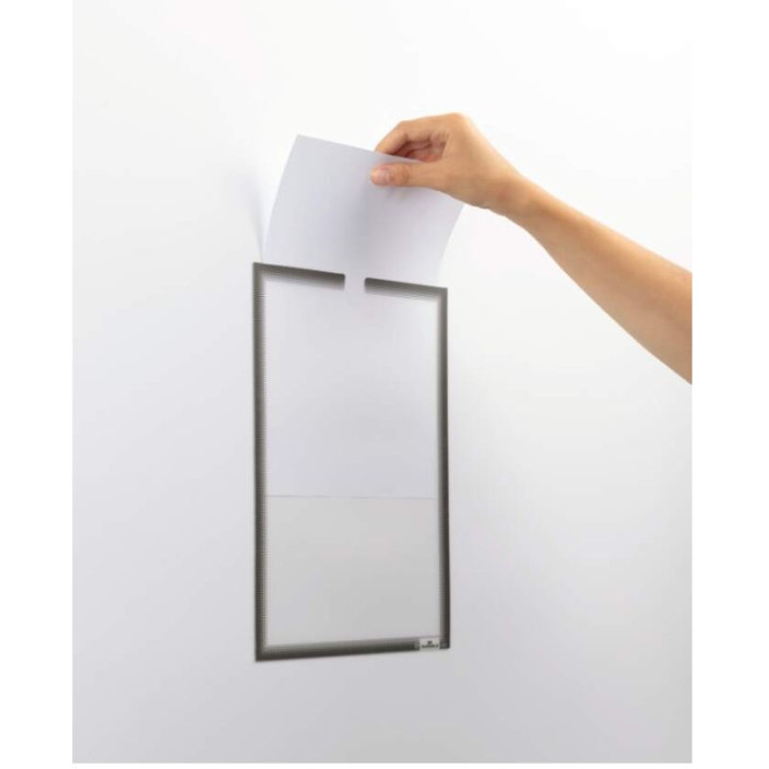 Kieszeń na dokumenty DURABLE samoprzylepna A4 szara