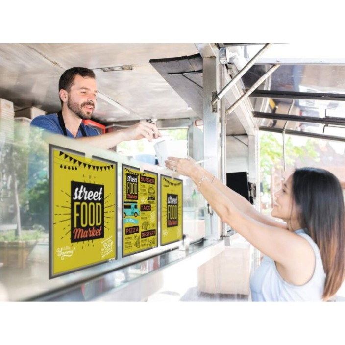 Kieszeń na dokumenty DURABLE samoprzylepna A4 szara