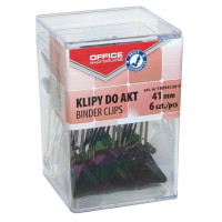 Klipsy do papieru OFFICE PRODUCTS 41mm 6szt. w pudełku