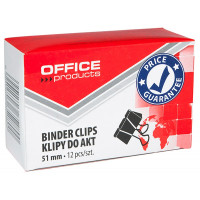 Klipsy do papieru OFFICE PRODUCTS 51mm 12szt.