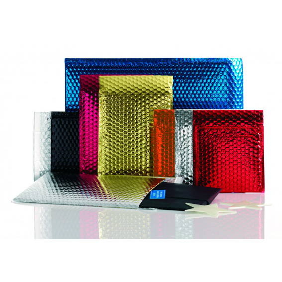 Koperta bąbelkowa 250x180mm różowa Metallic Bubble Bag 1szt.