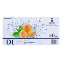 Koperta DL 110x220 SK biała okno lewe 50szt.