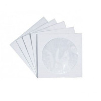 Koperta na CD/DVD NK biała 125x125mm okno 50szt.