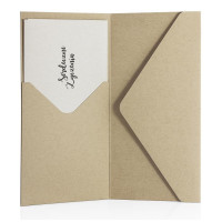 Koperta ozdobna Galeria Papieru DL/SP 220g/m2 Nature ciemnobeżowa 5szt.