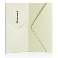 Koperta ozdobna Galeria Papieru DL/SP 220g/m2 Pearl kremowa 5szt.