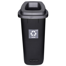 Kosz do segregacji PLAFOR Sort Bin czarny z czarną pokrywą 90l 