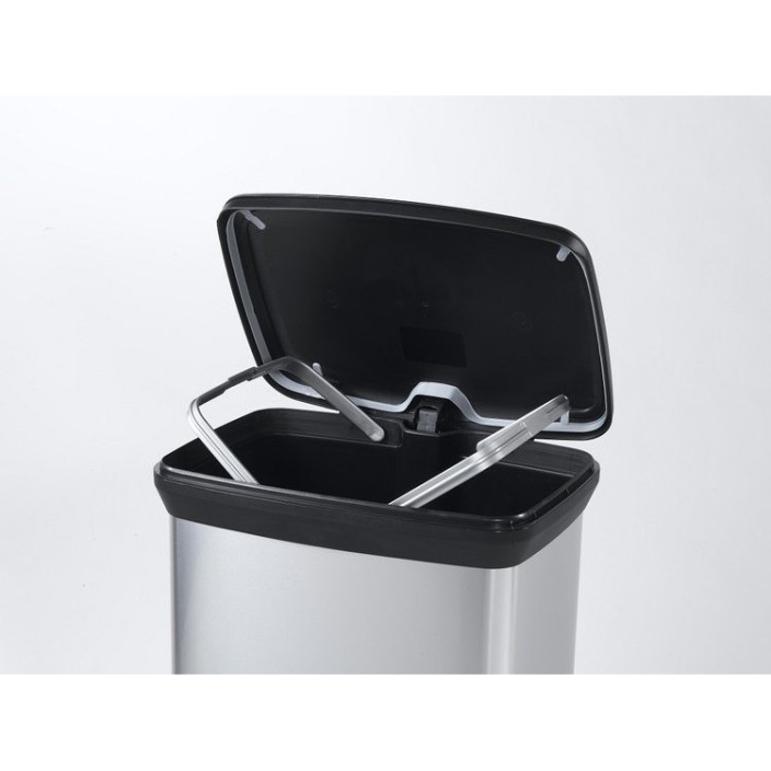 Kosz na śmieci CURVER DECO BIN prostokątny srebrny 30l