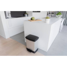 Kosz na śmieci CURVER DECO BIN prostokątny srebrny 30l