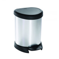 Kosz na śmieci CURVER Deco Bin srebrny 5l