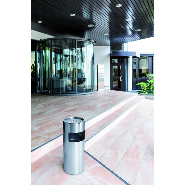 Kosz na śmieci DURABLE 17+2l ze stali nierdzewnej z popielnicą srebrny 