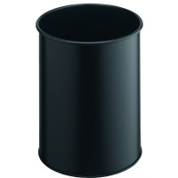 Kosz na śmieci DURABLE metalowy okrągły czarny 15l