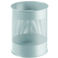Kosz na śmieci DURABLE metalowy z perforacją 165mm szary 15l
