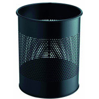 Kosz na śmieci DURABLE metalowy z perforacją 165mm antracytowy 15l