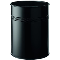 Kosz na śmieci DURABLE metalowy z perforacją 30mm czarny 15l