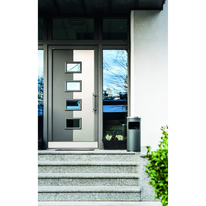 Kosz na śmieci DURABLE SAFE 17+2l z popielnicą samogaszącą antracytowy