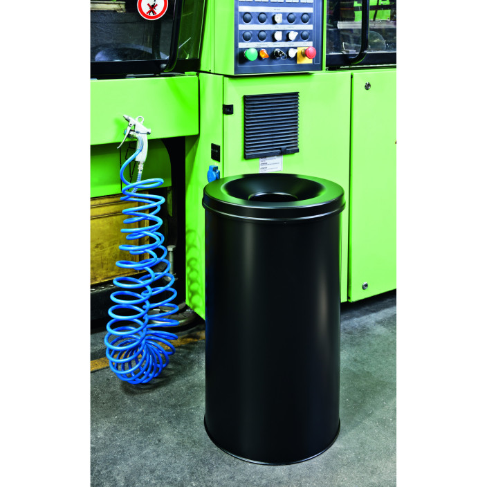 Kosz na śmieci DURABLE SAFE samo-gaszący czarny 60l 330701