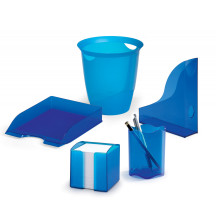 (Kosz na śmieci DURABLE Trend bezbarwny niebieski 16l