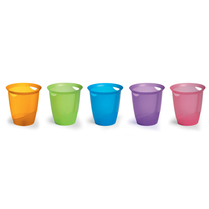 (Kosz na śmieci DURABLE Trend bezbarwny niebieski 16l