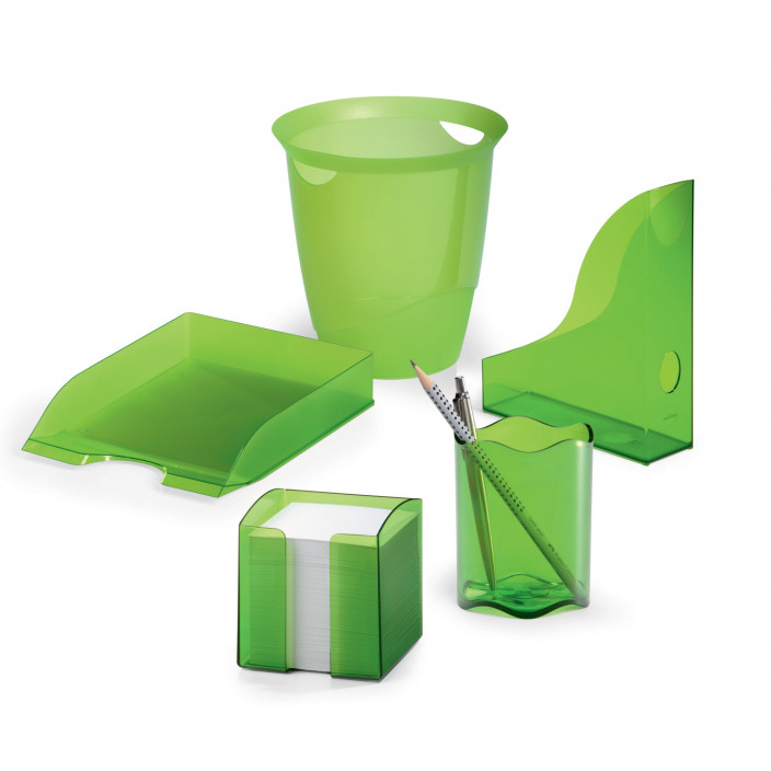 Kosz na śmieci DURABLE Trend bezbarwny zielony 16l 