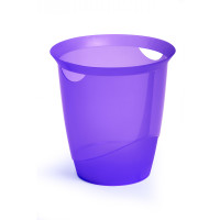 Kosz na śmieci DURABLE Trend okrągły bezbarwny purpurowy 16l