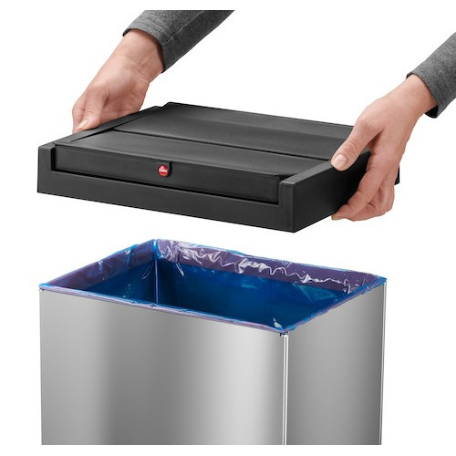 Kosz na śmieci HAILO XL Big-Box Swing srebrny 52l