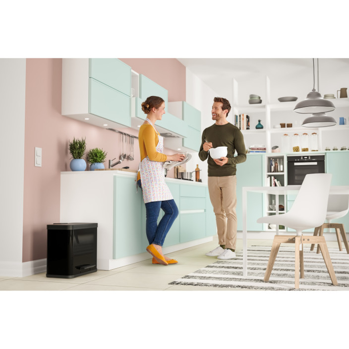 Kosz na śmieci HAILO Öko trio Plus L 3x9l czarny