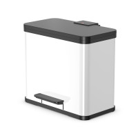 Kosz na śmieci HAILO Öko trio Plus L biały 3x9l