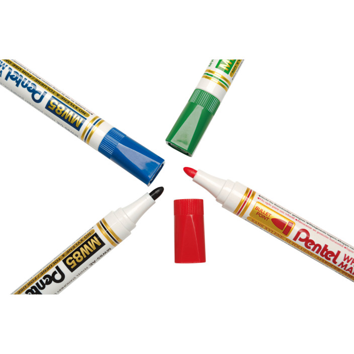 Marker do tablic suchościeralnych PENTEL MW85 okrągły czerwony