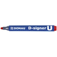 Marker DONAU permanentny D-signer okrągły czerwony
