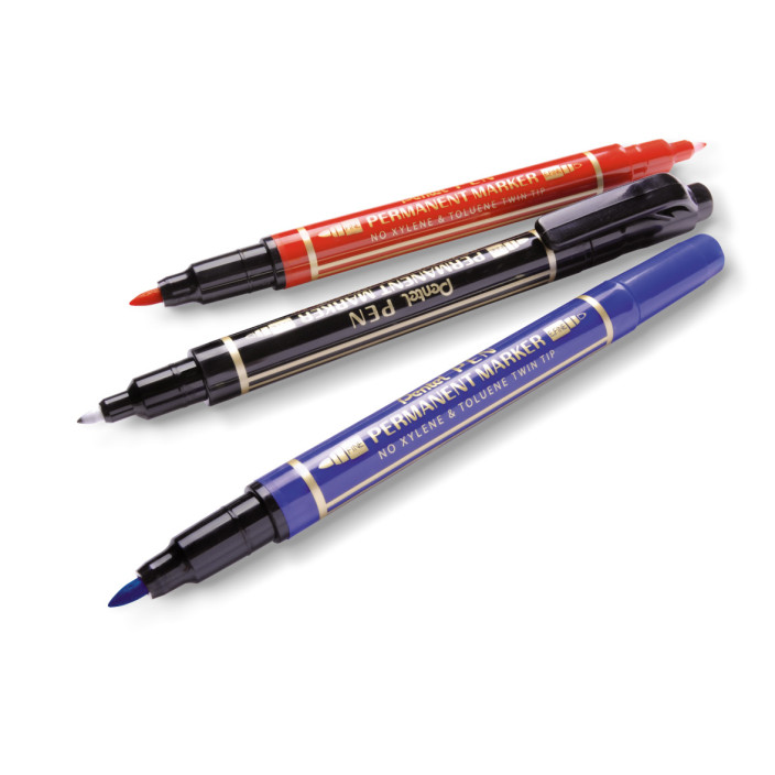 Marker dwustronny Pentel N75W Twin Tip czarny