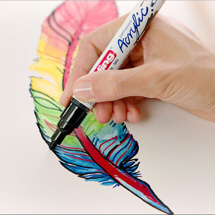 Marker EDDING akrylowy 5100 okrągły 2-3mm matowy czarny