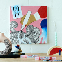 Marker EDDING akrylowy 5100 okrągły 2-3mm mix kolorów 5szt.