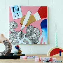 Marker EDDING akrylowy 5100 okrągły 2-3mm mix pastelowych kolorów 5szt.