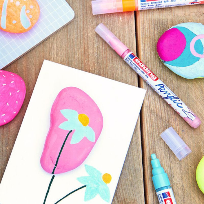 Marker EDDING akrylowy 5100 okrągły 2-3mm mix pastelowych kolorów 5szt.