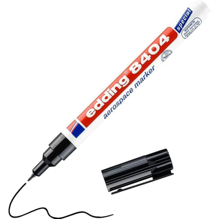 Marker EDDING do przemysłu lotniczego 8404 okrągły 0,75mm czarny