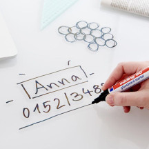 Marker EDDING do tablic szklanych 90 okrągły 2-3mm mix kolorów 5szt.