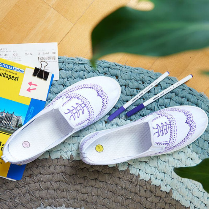 Marker EDDING do tekstyliów 4600 okrągły 1mm mix chłodnych kolorów 10szt. (7)