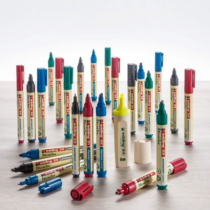 Marker EDDING Ecoline permanentny 21 okrągły 1,5-3mm czarny (3)