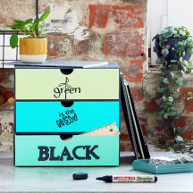 Marker EDDING Ecoline permanentny 22 ścięty 1-5mm mix kolorów 4szt. (4)