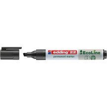 Marker EDDING Ecoline permanentny 22 ścięty 1-5mm czarny (1)