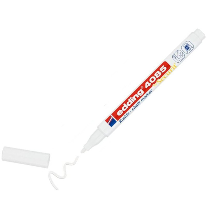 Marker EDDING kredowy 4085 okrągły 1-2mm biały