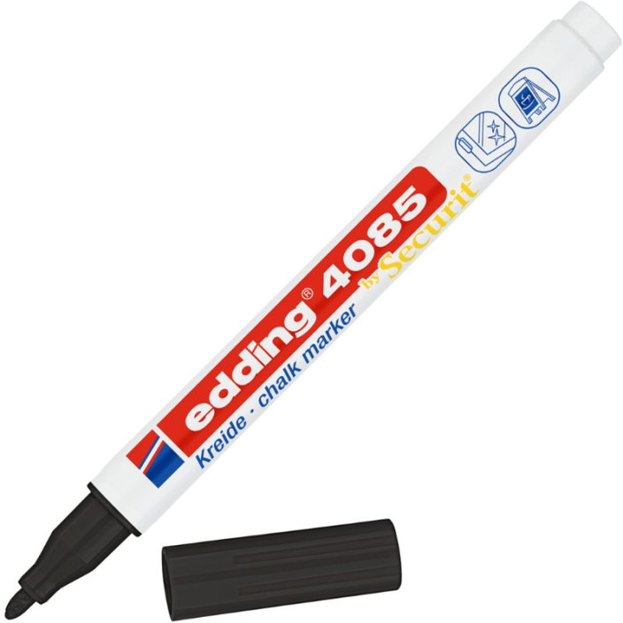 Marker EDDING kredowy 4085 okrągły 1-2mm czarny