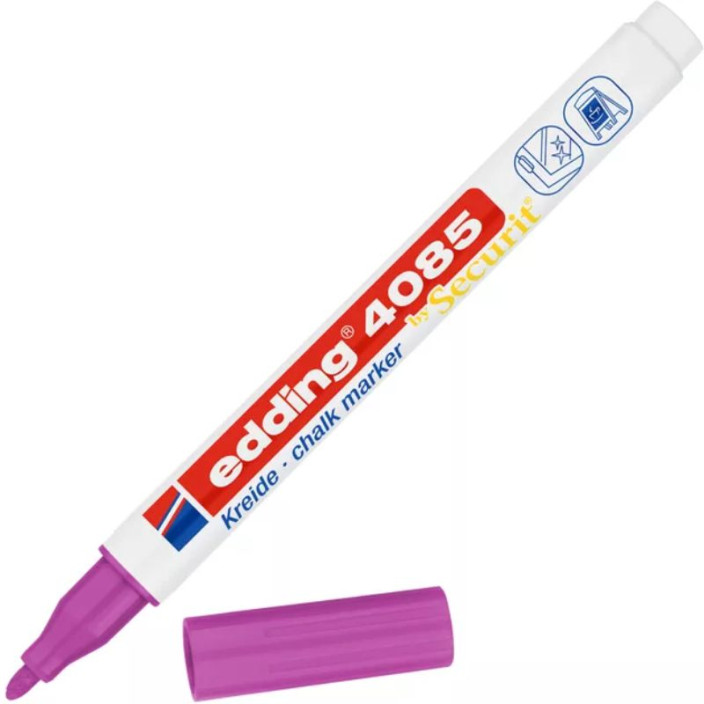 Marker EDDING kredowy 4085 okrągły 1-2mm malinowy