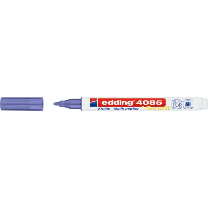 Marker EDDING kredowy 4085 okrągły 1-2mm metaliczny fioletowy